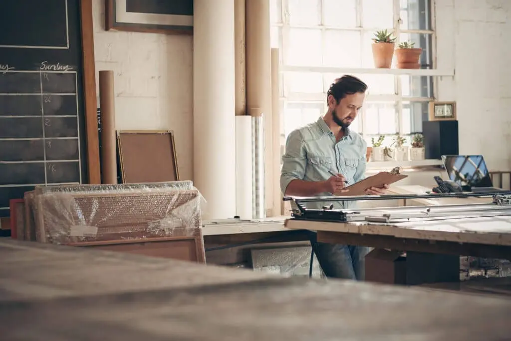 Man working at desk