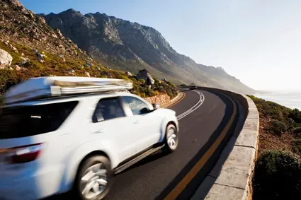 SUV on Mountain Pass